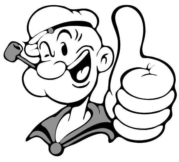 Stencil of Popeye